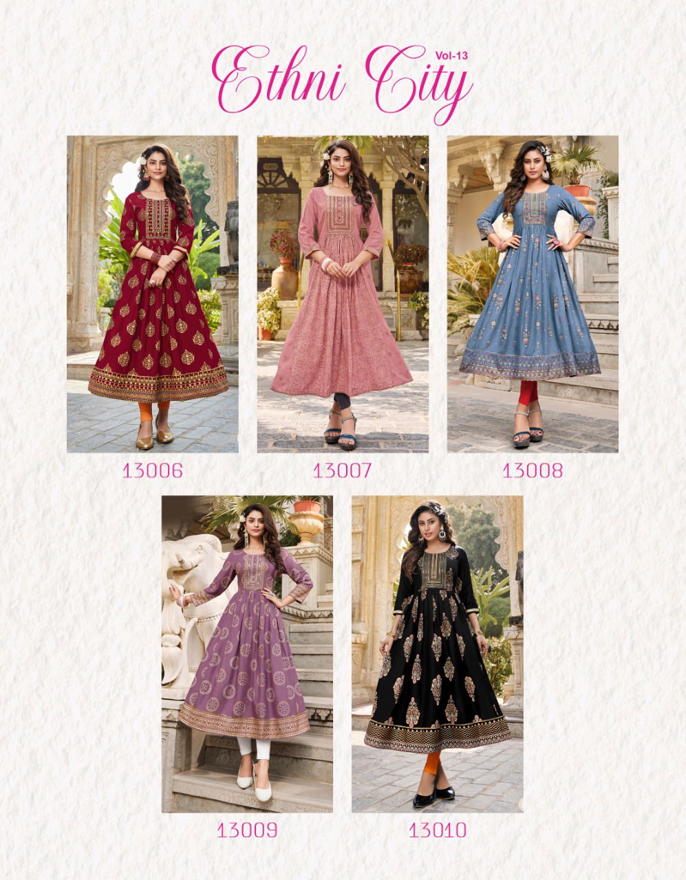 Diya Trends Ethnicity Vol 13 Fancy Festive Wear Wholesale Designer Kurtis Catalog